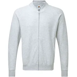 Fruit of the Loom Lightweight Baseball Sweat Jacket Herren Sweatjacke NEU, graumeliert, M