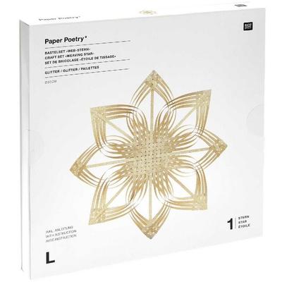 Bastelset Webstern, glitter gold, 60 cm MIX