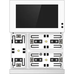 WALTZ Touch+ Pad - Basis Aluminium Silber für Wippen in Weiss - KNX Secure