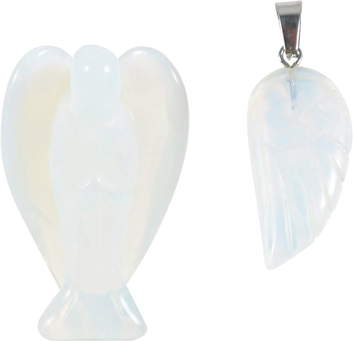 Provento Kristallen Engel Ornament met Vleugel Ketting voor op Tafel