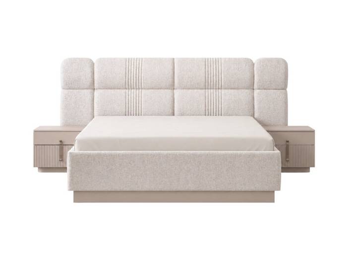 Villa Möbel Boxspringbett Sarmira (Bett, 1 Bett), Bett mit Bettkasten und Kopfteil für mehr Stauraum