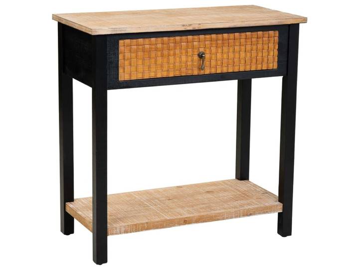 Console en bois avec 1 tiroir et 1 étagère 80x38x82