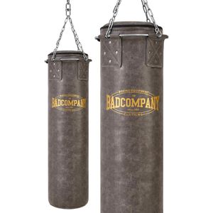 Bad-Company Boxsack Vintage ungefüllt, 5 kg, für Erwachsene, 150 cm, mit Stahlkette zum Aufhängen