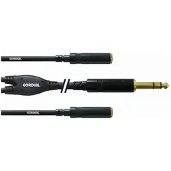 2x Cordial Cfy Vyy (0.30 m, 6.3mm Klinkenkabel, AUX Kabel), Audiokabel