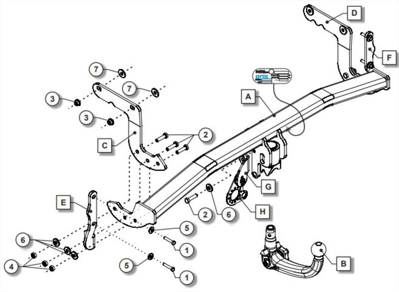 Attelage Peugeot 5008 avec roue de secours (04/16-07/24) RDSOV
