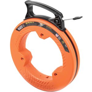 Klein-Tools Kabeleinziehhilfe 56335, Einziehband aus Metall, für Ø 8 - 30 mm Leerrohre, 50 kg Bruchlast, 7 m