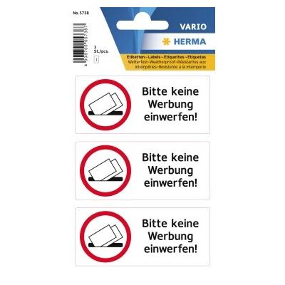 HERMA Hinweisetikett 5738 Reklame wetterfest 3 St./Pack.