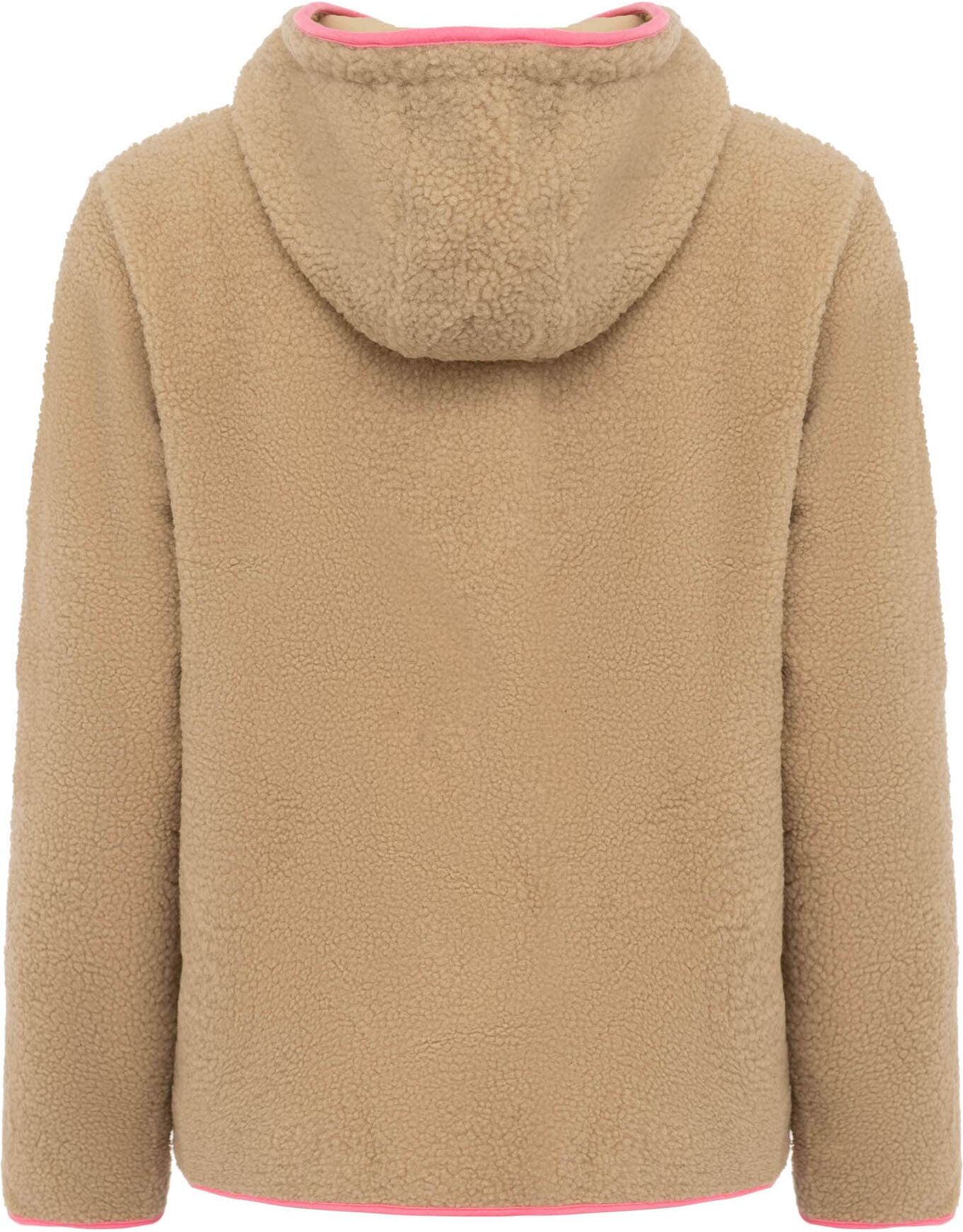 Fleecejacke ZWILLINGSHERZ "Classic", Damen, Gr. L, beige, Plüsch, Obermaterial: 100% Polyester, kontrastfarbene Details, unifarben, hüftbedeckend, ohne Ausschnitt, gerader Abschluss kontrastfarben, Jacken Fleecejacke, kuschelig weich, mit Taschen, Kapuze,