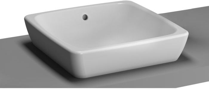 Vitra Metropole Aufsatzwaschtisch 5666B0030012 39,5x40cm, geschliffen, mit Überlauf
