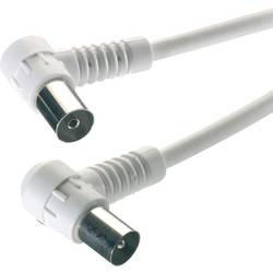 Vivanco Antennen, SAT Anschlusskabel [2x Koax-Stecker - 1x Koax-Buchse] 3 m 90 dB Geschirmt Weiß VVANCABMF30090W