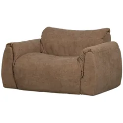 Sessel Baggy aus Chenille-Stoff, modern gepolstert, braun, komfortabler Big-Sessel für Dein Zuhause