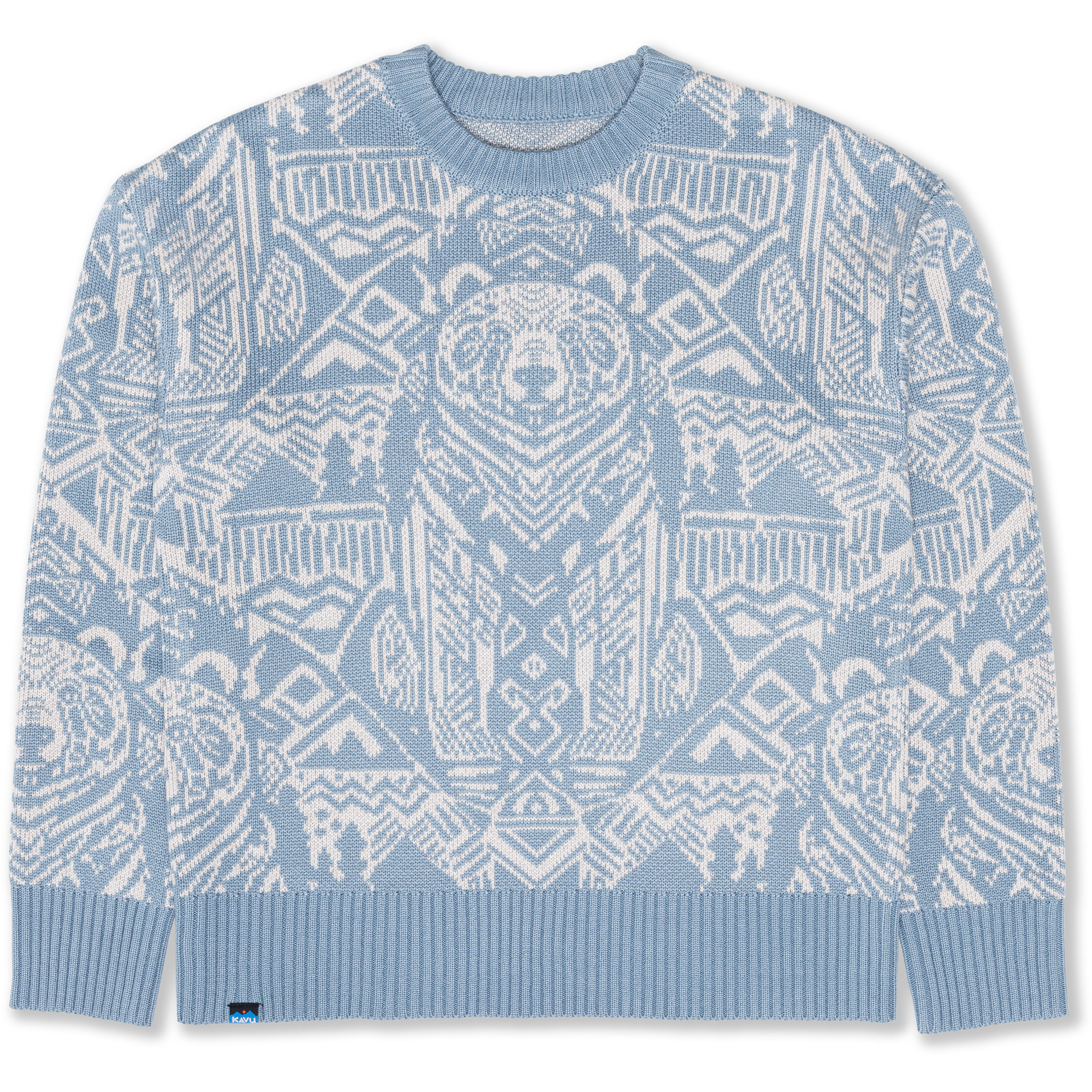Kavu Wood Valley Damen Pullover blau Größe L Lifestyle Widerstandsfähig