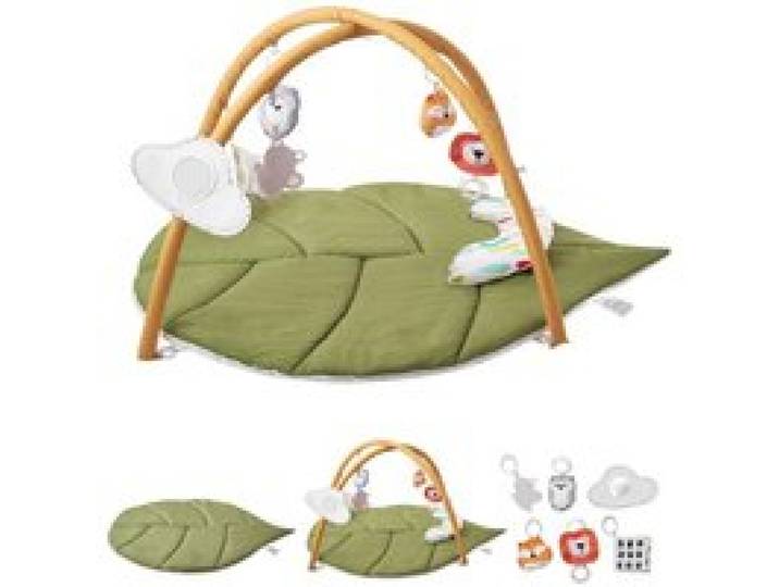 VEVOR Tapis d'Éveil Bébé, 1090 x 850 mm, Tapis de Jeu d'Activité en Forme de Feuille, avec Jouets Sensoriels, Bon Développement Sensoriel et Moteur, Compétences Cognitives, pour Nouveau-nés 0-18 Mois