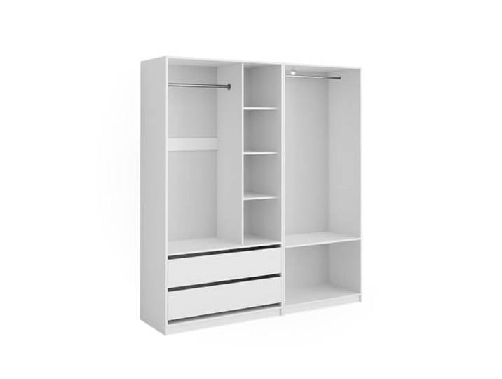 Armoire à vêtements - VICCO - Elmo - Blanc - 100x200cm - Lot de 2 armoires