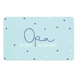 Schneidebrett Opa in Blau/Weiß