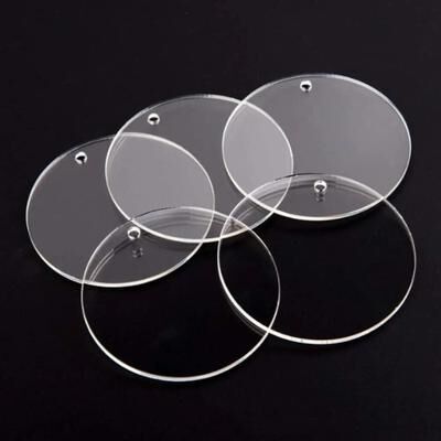 Inspire Essentials Clear Acrylic Ornament Blanks Round Disc DIY Craft Circles For Custom Decor 5 50 Pcs