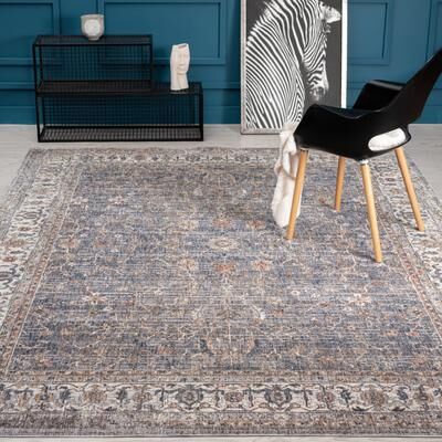 KALATY Traditonal Bordered Area Rug