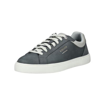 Sneaker S.OLIVER "s.Oliver Sneaker Nubukleder", Herren, Gr. 43, grau (blau), Nubukleder, Schuhe Sneaker