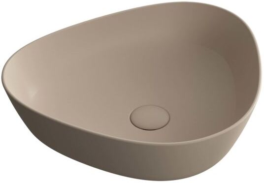 VitrA Plural Aufsatzschale 7812B474-0016 47 x 40 x 13 cm, Tonerde matt, asymmetrisch, ohne Überlauf/Hahnloch