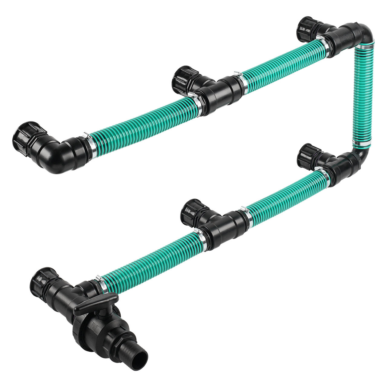REKUBIK IBC Adapter S60x6 - 6 IBC neben-/übereinander Tankverbindung 50mm Schlauch