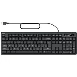 Belkin kabellose Tastatur + Maus deutsch BBZ014de (DE, Kabelgebunden), Tastatur, Schwarz