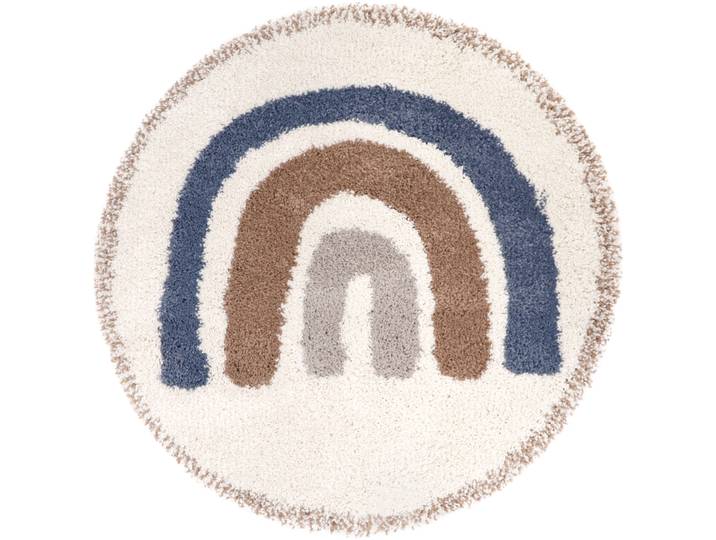 Kinderteppich Arnold blue Synthetik/Jute 120 x 120 cm