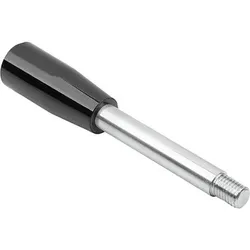 GRIFFSTANGE M12, L=125, D=14, FORM:E KONUSGRIFF, STAHL BLAU-PASSIVIERT, KOMP:DUROPLAST SCHWARZ HOCHGLANZPOLIERT