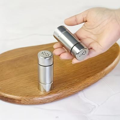 Discount Dollar Deals Salt Sugar Bottle With Rotating Cover, Multi purpose Stainless Steel Spice Jar, Kitchen Gadgets, Spice Pepper Shaker Salt Sugar Bottle With Rotating Cover, Multi purpose Stainless Steel Spice Jar, Kitchen Gadgets, Spice Pepper Shaker
