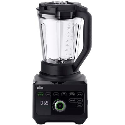BRAUN Standmixer "PowerBlend 9 JB 9040 BK - 1600W, Hochleistungsmixer, 18 Programme, 3 L", schwarz, B:20cm H:43cm T:20cm, Zerkleinerer, 45.000 U/min, 10 Geschwindigkeiten, Suppenfunktion, spülmaschinenfest