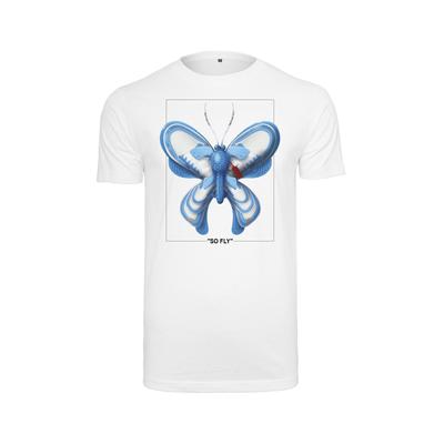 Kurzarmshirt MISTERTEE "MisterTee Herren So Fly Tee", Herren, Gr. M, weiß, 100% Baumwolle, bedruckt, normal, Rundhals, Shirts