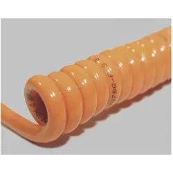 BKL Electronic, Kabelleitung, 1506123 Spiralkabel H05BQ-F 1200mm / 4800mm 5G 0.75mm2 Orange 1St. (1.20 m)