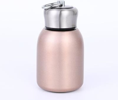 ModernMart Mini Portable Thermos Flask Compact Insulated Travel Cup Small Capacity Bottle rose Gold