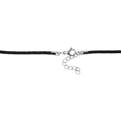 Kette ohne Anhänger ADELIA´S "Halskette aus Leder" Gr. 55, schwarz, Halsketten, Damen, 55, Ideal als Geschenk – dezent und elegant