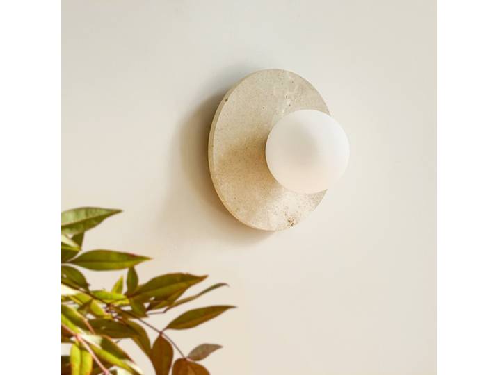 Moderne Wabi Sabi Style mur LED lampe pierre jaune naturelle circulaire applique chambre salon porche chambre décoration éclairage