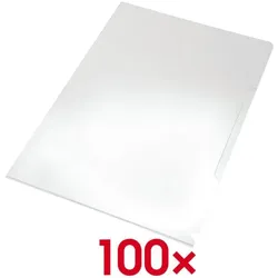 EICHNER PVC-Aktenhülle rechts & oben offen - glatt 0,14 mm transparent