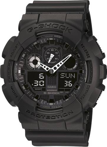 Casio Armbanduhr GA-100-1A1ER (B x H) 51.20mm x 55mm Schwarz Gehäusematerial=Kunstharz Material (Armband)=Kunstharz