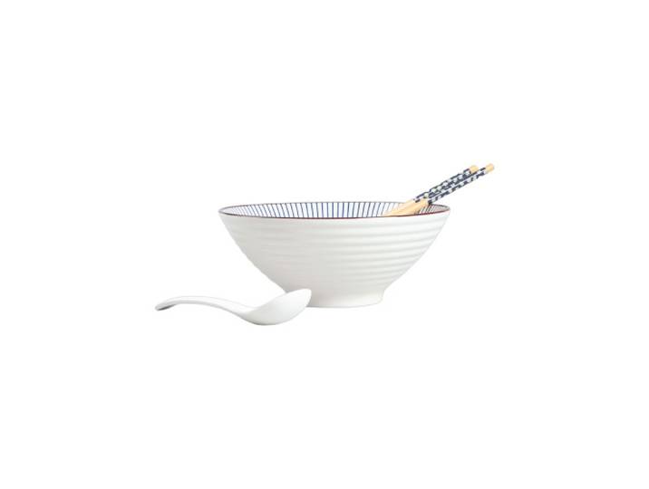 Homla SALADO Blue Stripes Ramen-Set