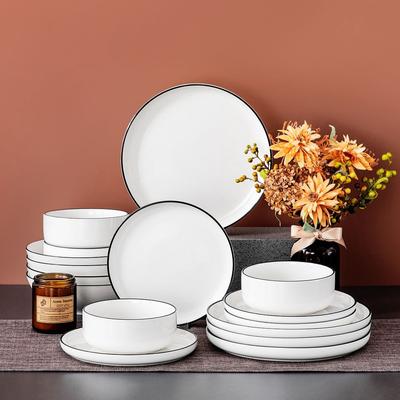 MALACASA LUNA 16-Piece Porcelain Dinnerware Set (Service for 4)