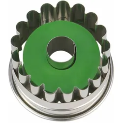 Städter Linzer-Ausstecher mit Auswerfer Welser-Ringerl, Ausstechform, Plätzchenform, Keks, Plätzchen, Edelstahl, Ø 4 cm, 954381