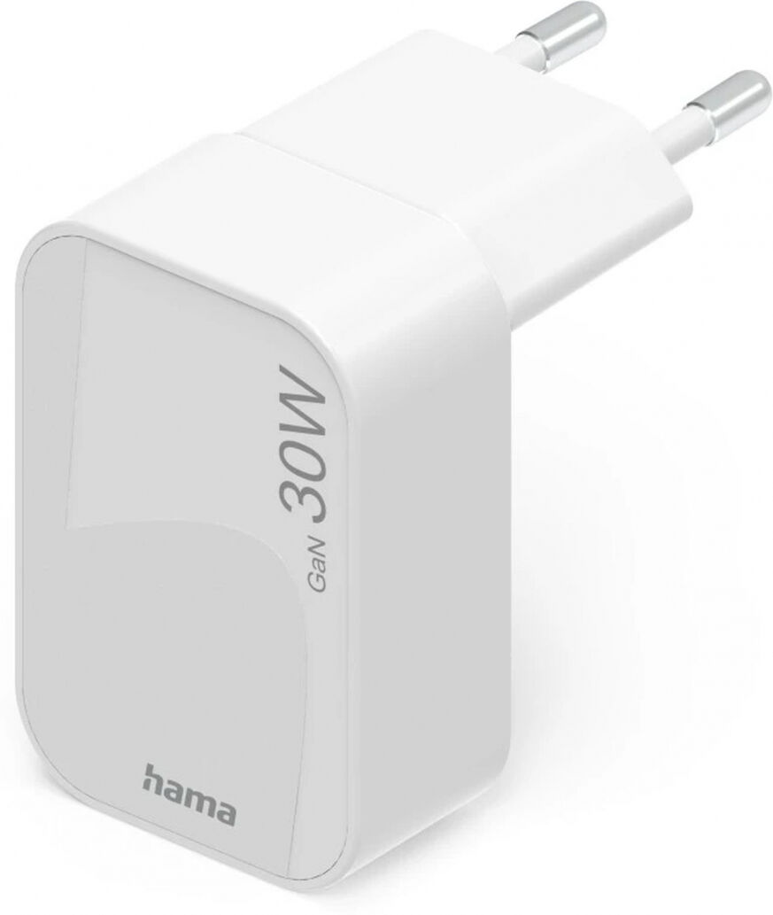 Hama 201954 Schnellladegerät GaN 30W 2X USB-C faltbar Weiß