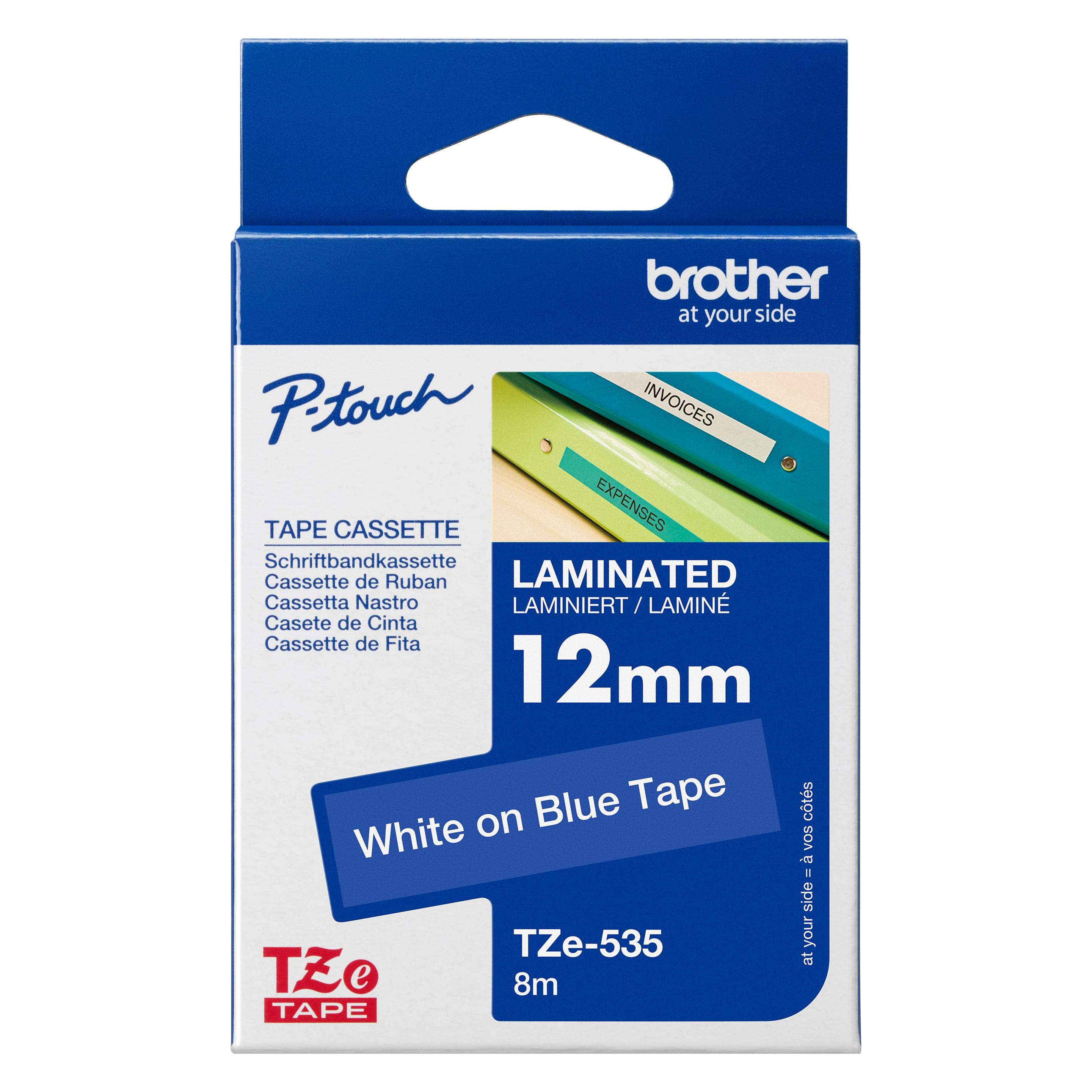 Brother Tze-535 (1.20 cm, Weiss, Blau) (TZE-535)