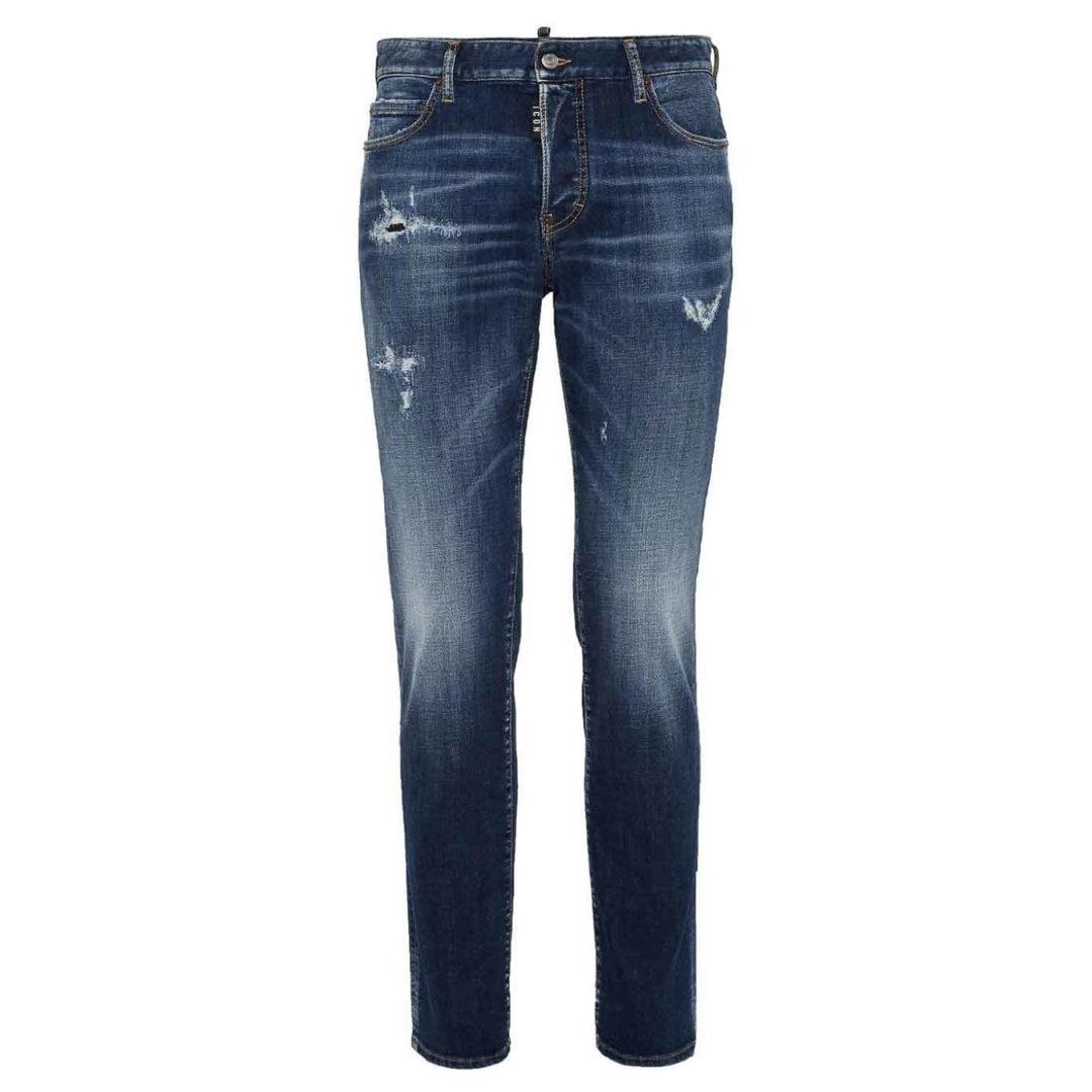 Dsquared2 Icon Jeans In Marineblau, Reguläre Passform