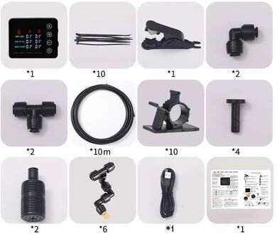 Useful Little Things Rainforest Double Pump Automatic Misting System Dual Control Timing Sprayer Kit For Reptiles & Vivariums 32.8 Ft 6 Nozzles