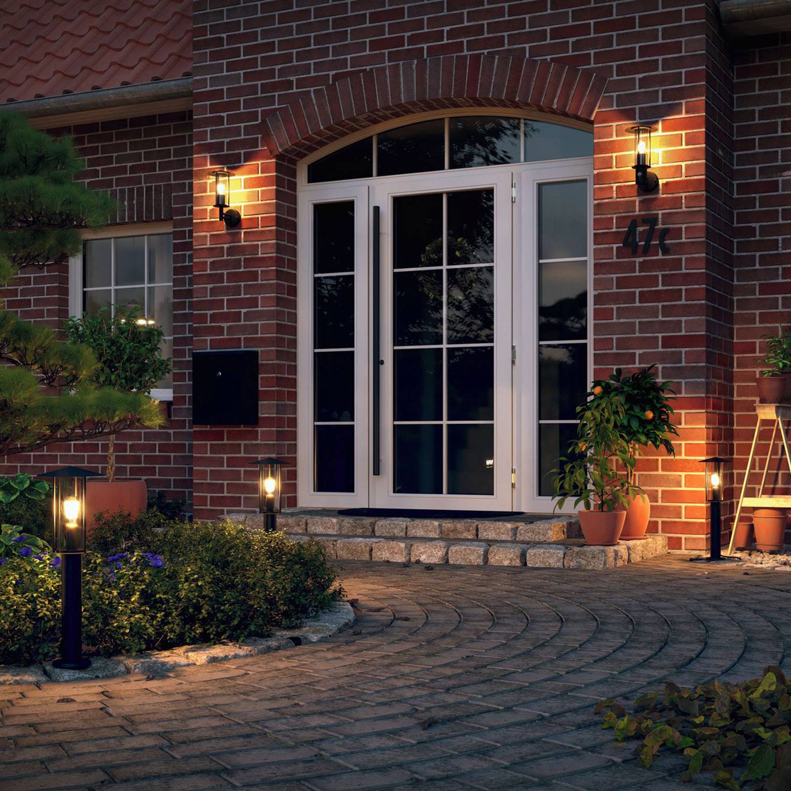 Paulmann Pillar Light Classic, dimmable, Black, metal, Modern, Outdoor lights