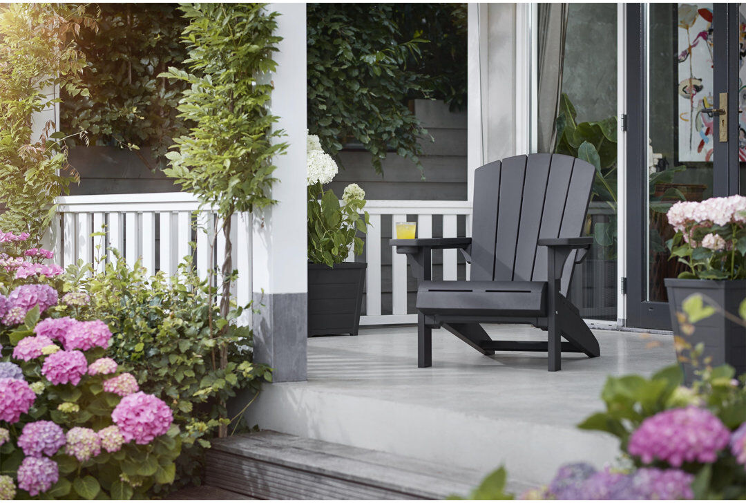Keter Alpine Adirondack Chair Gray 98cm H X 81cm W X 93cm D