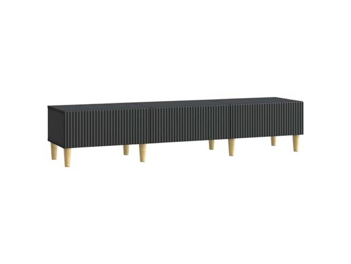 LKJephalotrop TV Lowboard Schwarz 147x34,5x30 cm mit 3 Schubladen Platzsparendes Entertainment-Center für Wohnzimmer & Schlafzimmer: Bietet Ordnung für Media-Player und Kabel-Organisation.