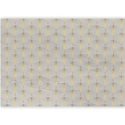 Artgeist, Tapete, Fototapete - Linear Pattern With Gold (300 x 210 cm)