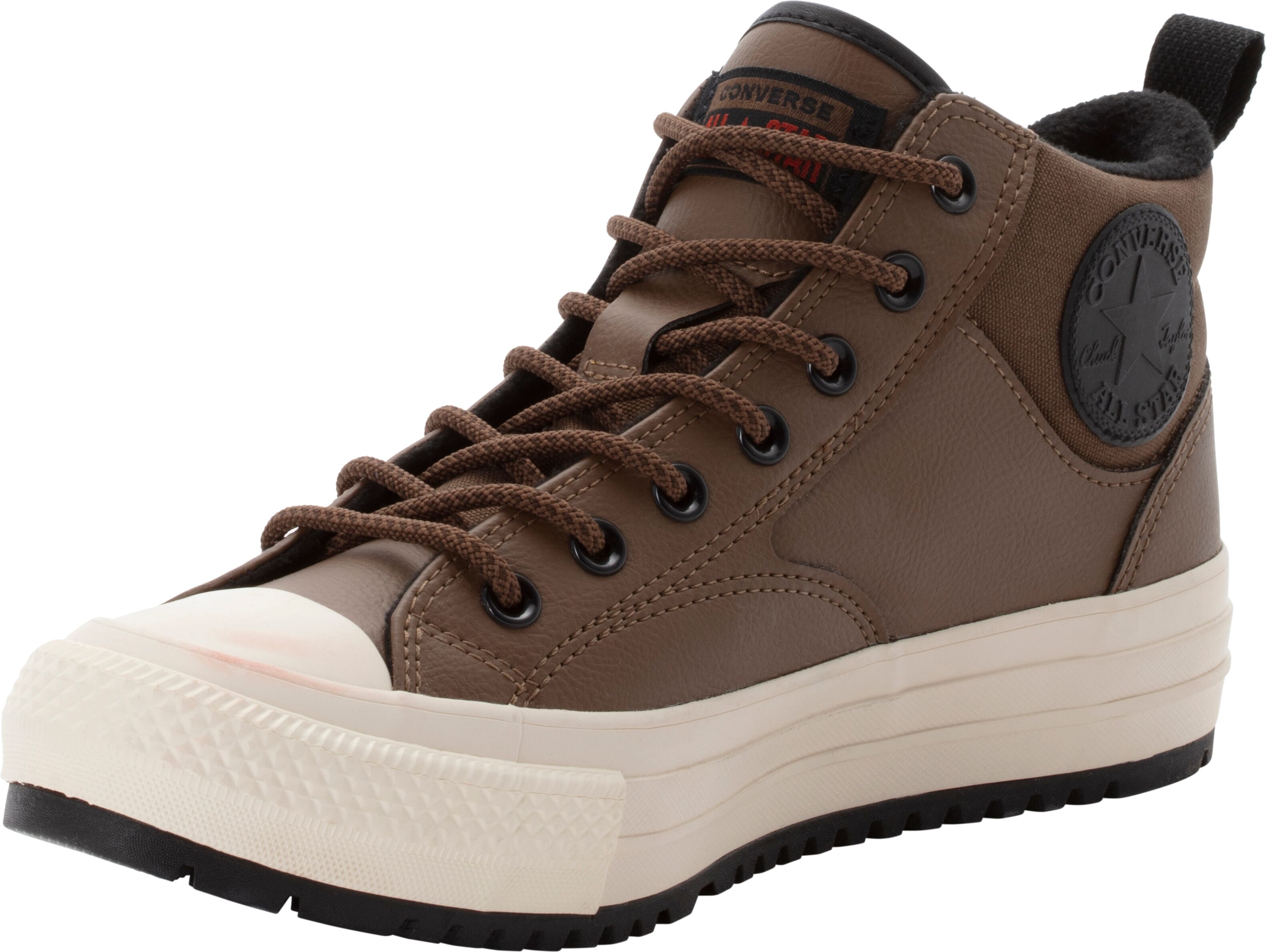 Sneaker CONVERSE "CHUCK TAYLOR ALL STAR MALDEN STREET WATERPROOF BOOT", Herren, Gr. 37,5, schwarz (grounded, schwarz, by the campfire), Synthetik, Schuhe Sneaker, wasserddicht grounded, schwarz, by the campfire 37,5