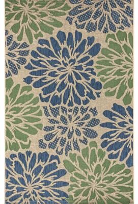 JONATHAN Y Floral Textured Weave Indoor/Outdoor Area Rug