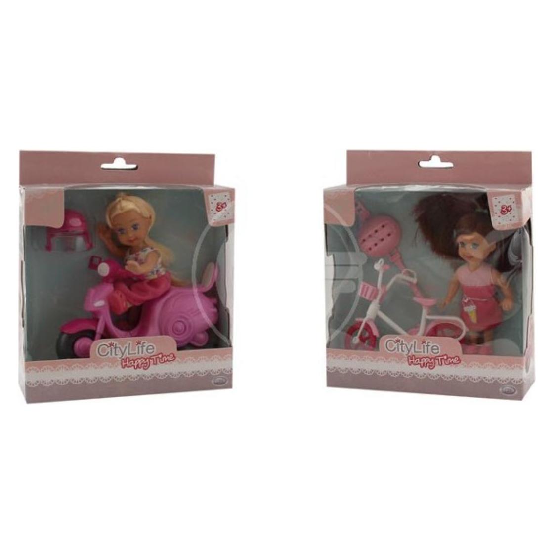 ODS City Life - Happy Time. Mini Doll con Bici e Motorino. (58014493)